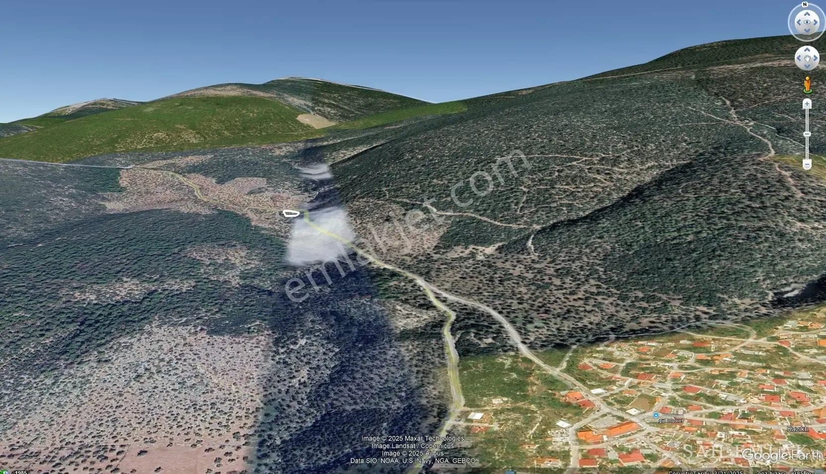 1,451 m² olive grove in Kazıklı with about 40-50 trees